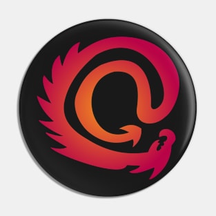 Cranberry Orange Vignette @ At Sign Symbol Cyber Dragon Design Pin