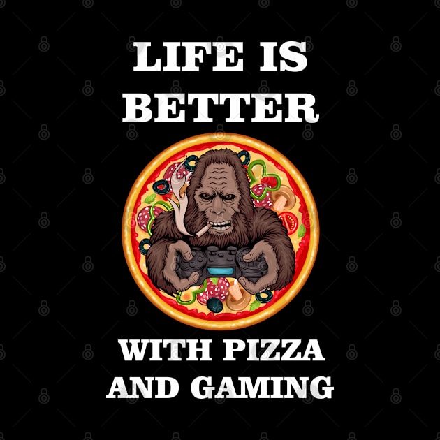 life is better with pizza and gaming by Ericokore