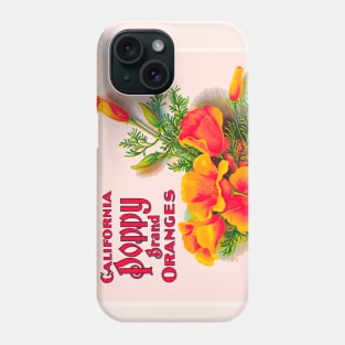 California Poppy Brand Oranges Label Phone Case