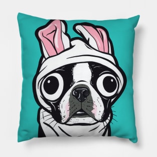 Boston Terrier Bunny Pillow