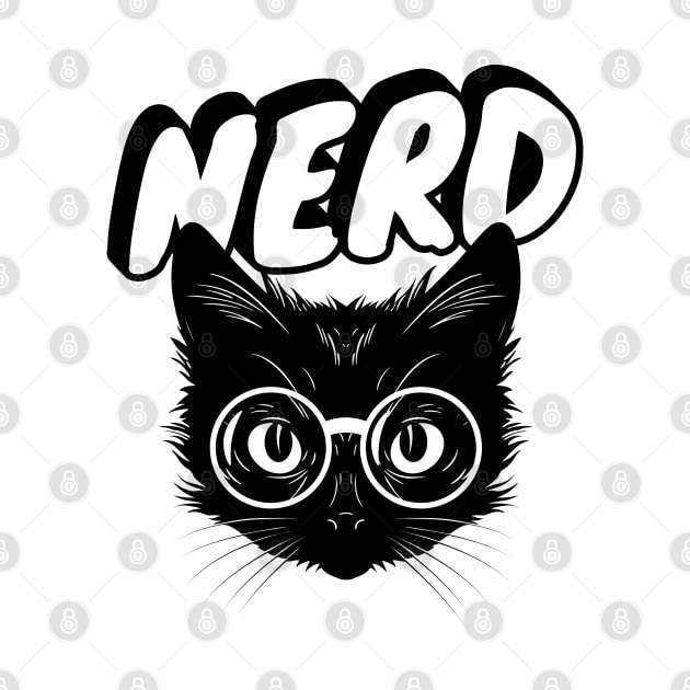 Nerdy Cat by Indieteesandmerch