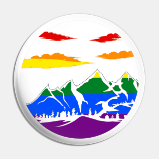 LGBTQ+ Mountain Range Pin