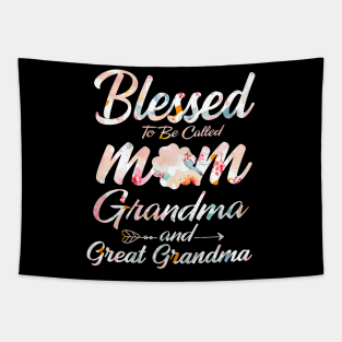 Blessed To Be Called Mom Grandma Great Grandma Mother's Day Tapestry