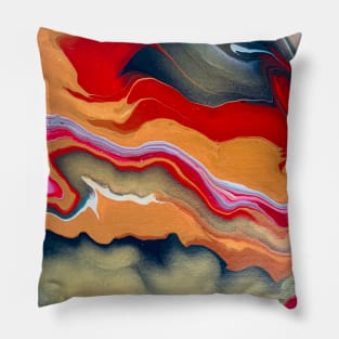 Pouring abstract Pillow