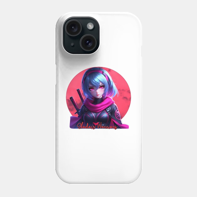 Shadow Warrior Ninja Girl Phone Case by PlayfulPandaDesigns