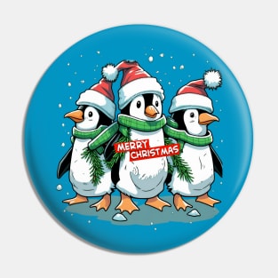 Merry Christmas Penguin Squad Pin