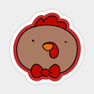 Brown Chicken Face Magnet