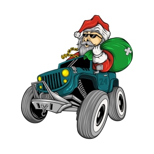 Santa Claus riding in a car T-Shirt