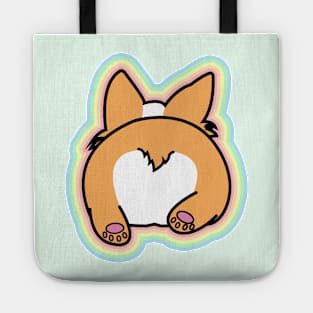 pastel color Cute Corgi Butt Tote