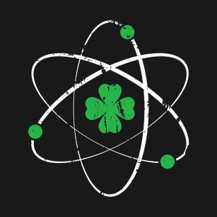 St Patrick's Day The Luck Particle Shamrock Clover Science T-Shirt