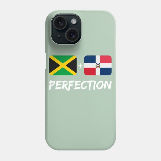 Dominican Plus Jamaican Perfection Mix Flag Heritage Gift Phone Case by Just Rep It!!