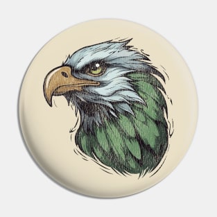 Eagles Head Vintage Pin