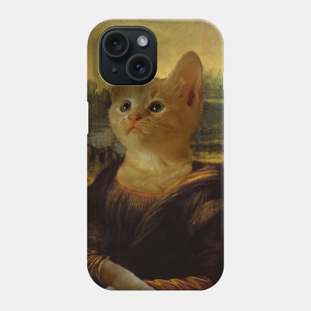 Mona Lisa Kitten Phone Case by luigitarini