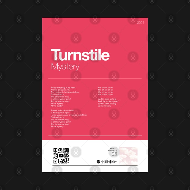 MYSTERY ✅ Turnstile lyrics poster by reyboot