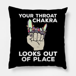 Yoga Chakra Brass Knuckles Funny Meditation Zen Statement Pillow