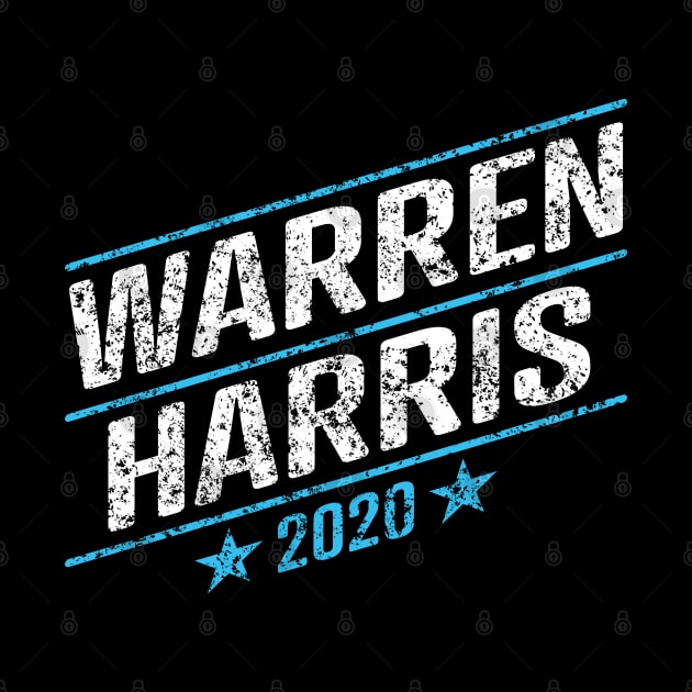 Elizabeth Warren and Kamala Harris on the one ticket? Dare to dream. Presidential race 2020 Distressed text by YourGoods