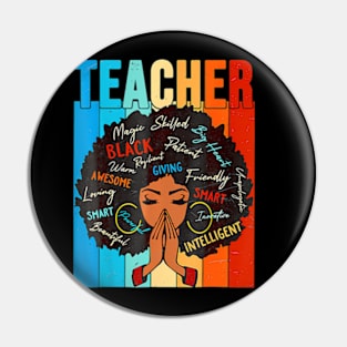 Black History Month Teacher For Girls Women Pin