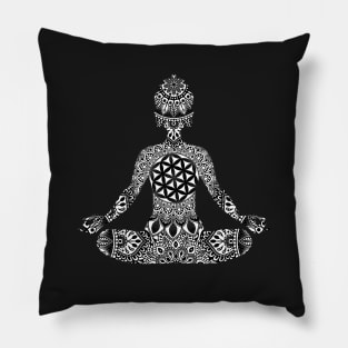 Meditating Mandala Buddha Pillow