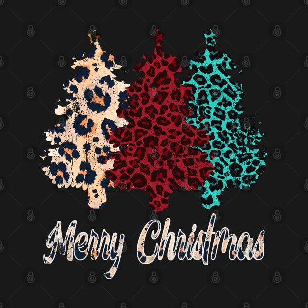 Merry Christmas Buffalo Plaid Trees/ Cheetah Christmas by UranusArts
