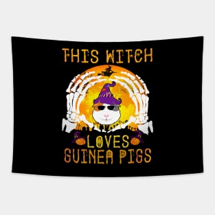 This Witch Loves Guinea Pigs Halloween (102) Tapestry