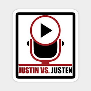 Justin vs Justen logo Magnet