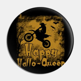 Women Motocross Happy Hallo-Queen Pin