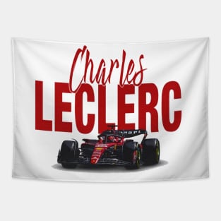 Charles Leclerc Racing Car Tapestry