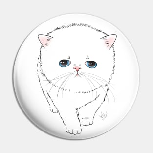 Persian Kitten Line Art Pin