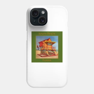 Cute Lifeguard tower in South Beach Miami Florida Phone Case