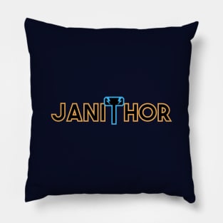 Janitor and Thor Pun Pillow