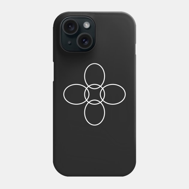 Flower Circle (Black Velvet) Phone Case by RealZeal