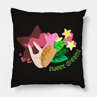 Sweet Dreams with Bunny, Pony and Shadows Pillow