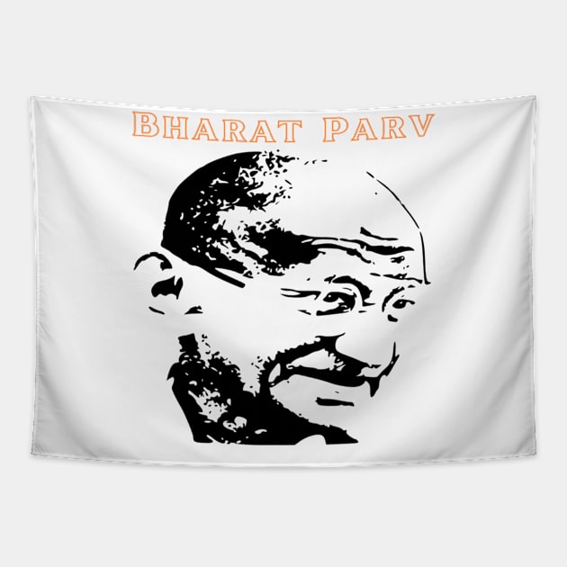 Bharat Parv - Mahatma Gandhi Tapestry by Bharat Parv