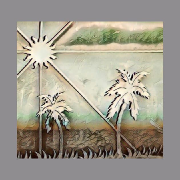 Sun And Palm Trees by pinkyjain Fun Art