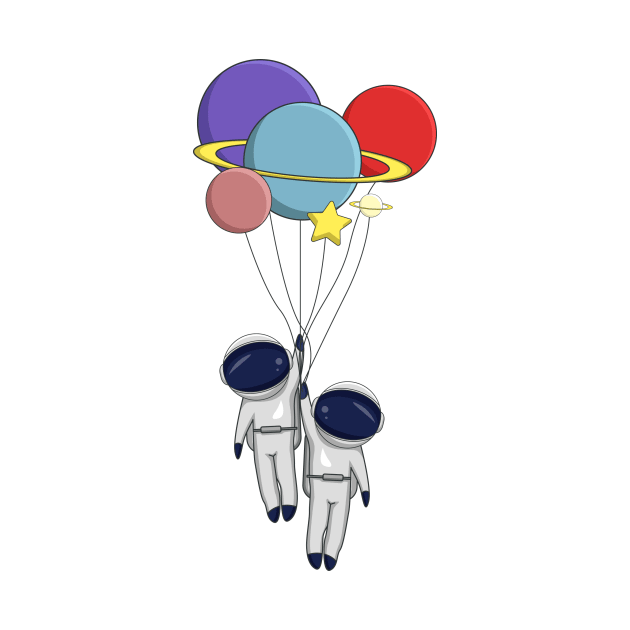 Balloon Astronaut by Linescratches