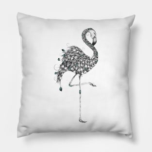 Poetic Flamingo Pillow