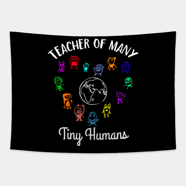 Teacher of Tiny Humans Funny Teaching Tapestry by RRDESIGN