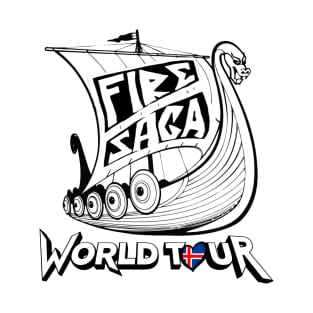 Fire Saga World Tour T-Shirt - White T-Shirt