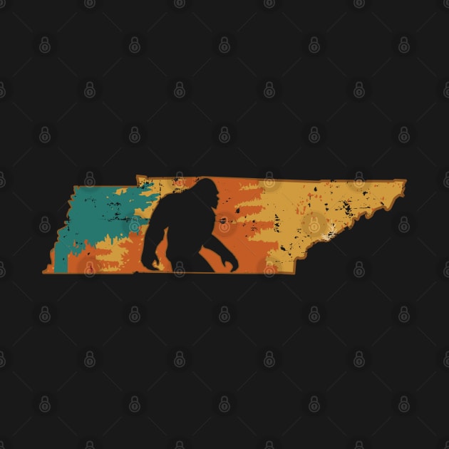 Bigfoot Retro Vintage Sasquatch Tennessee by ryanjaycruz