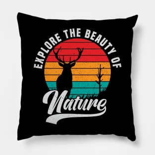 explore the beauty of nature vintage Pillow