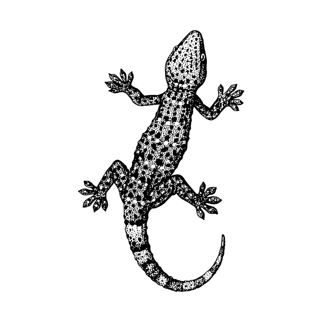 Gecko Illustration by Vintage Sketches
