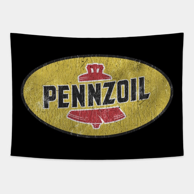 penzoil  distressed logo Tapestry by Amandeeep