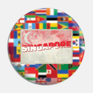 Singapore Vintage style retro souvenir Pin