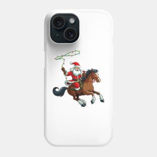 Cowboy Santa Riding A Horse Christmas Funny Phone Case