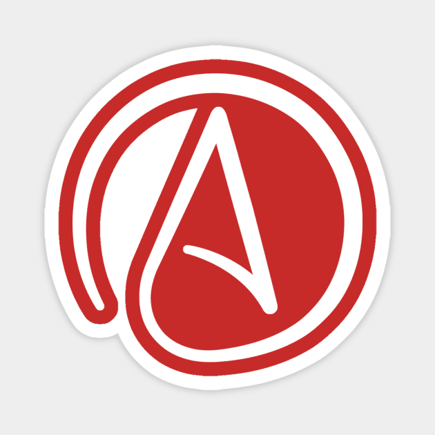Atheism Symbol Magnet by ClothedCircuit