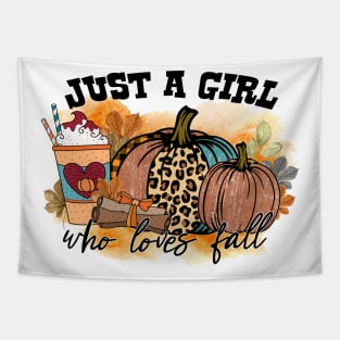 just a girl how loves fall Tapestry