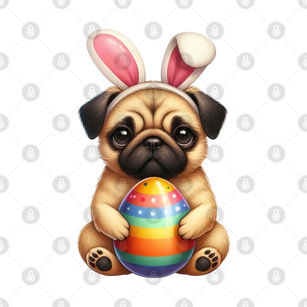 Easter Pug Dog by Chromatic Fusion Studio