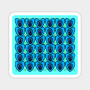 Abstract Bluebonnets Magnet