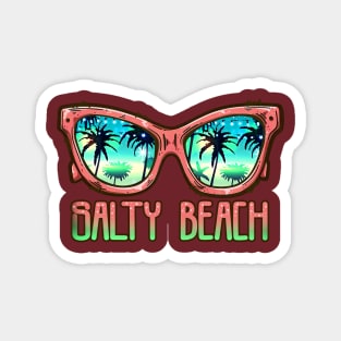 Salty Beach Glasses Magnet