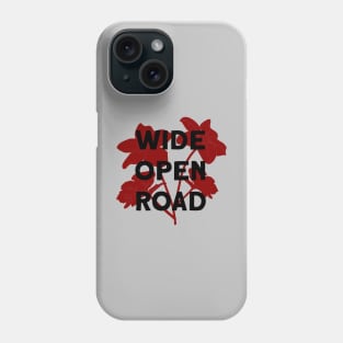 Wide Open Road, burgundy & black Phone Case